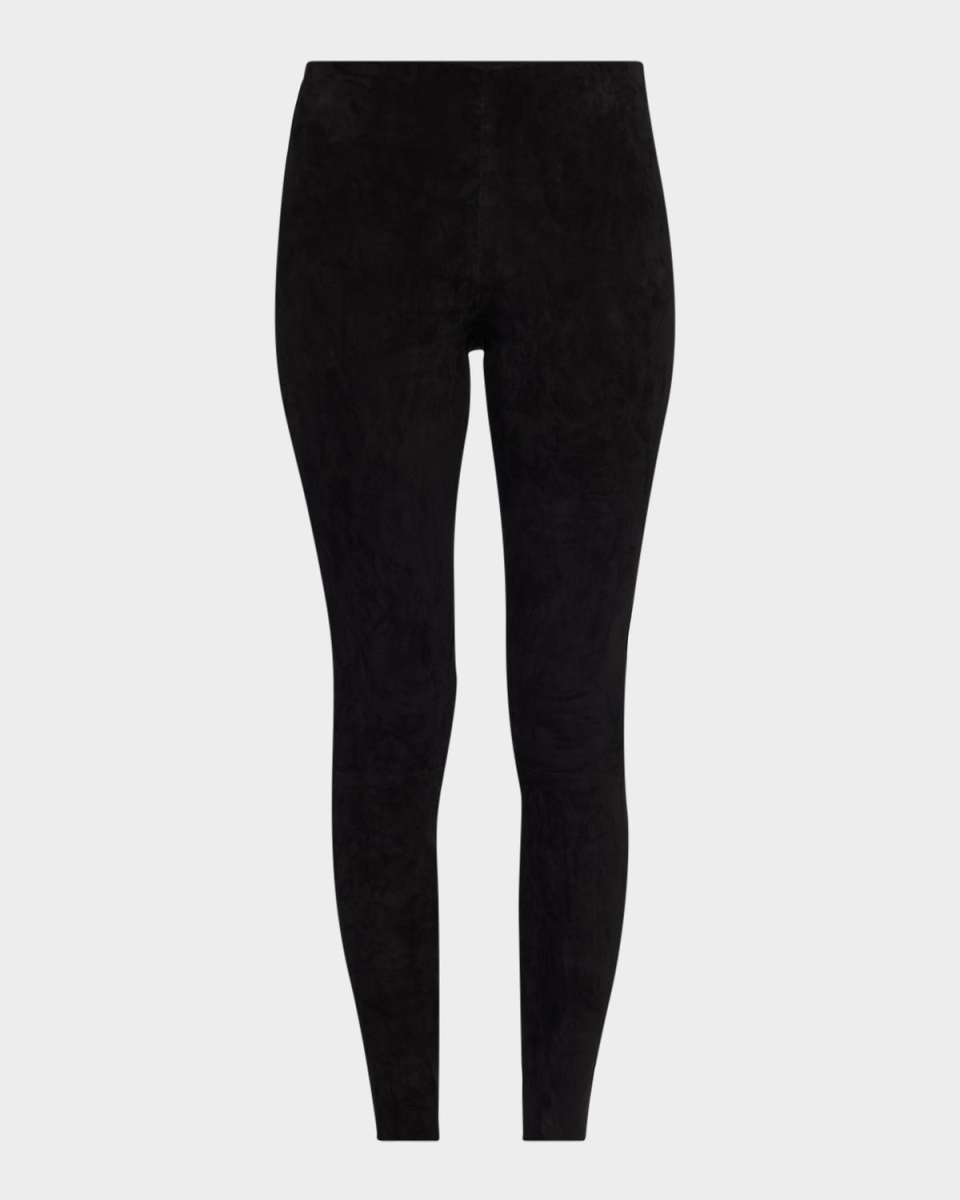 Lennox Mid-Rise Suede Leggings